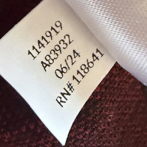 Lane Bryant Ponte Knit Blazer Jacket 20W Burgundy Plaid One Button Office 2024 - Picture 9 of 10